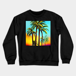 Tropical Palm Trees Crewneck Sweatshirt